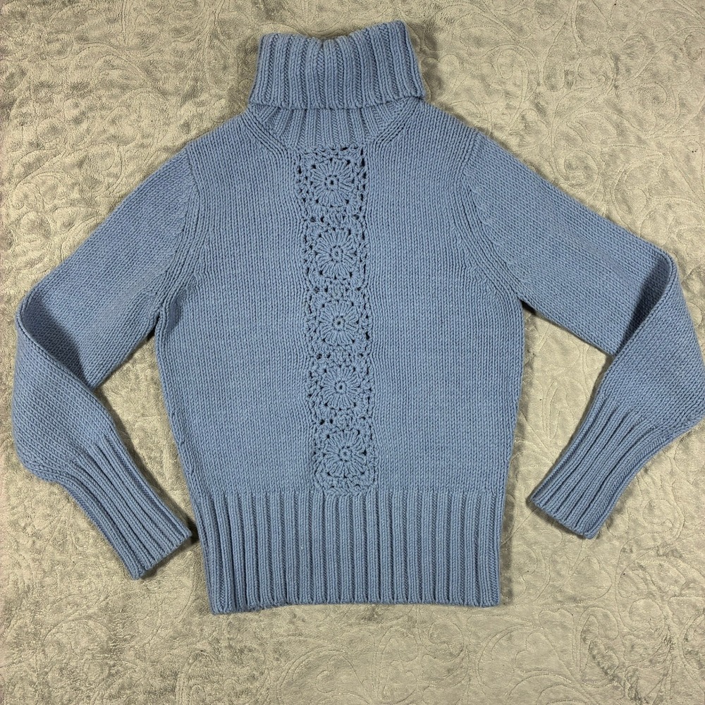 The Limited Soft Blue Cowl Neck Sweater